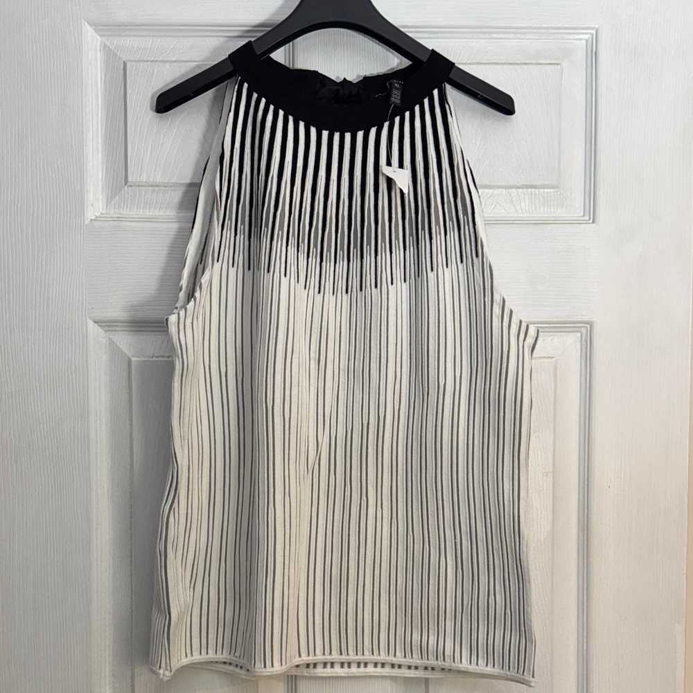 White House Black Market Monochrome Halter Top